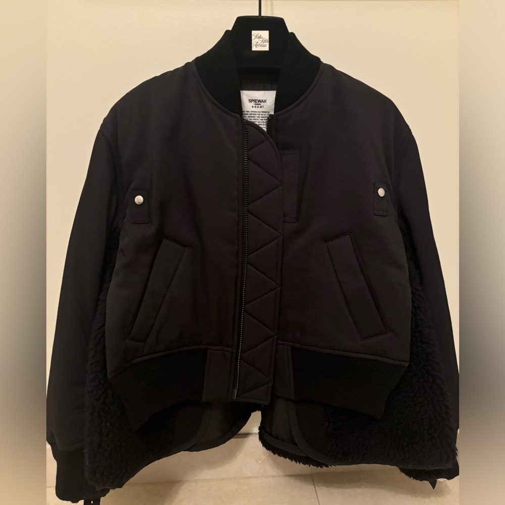 Sacai
Nylon Shearling Bomber Jacket
Black
Size 1